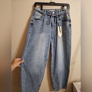 NWT Banjara Women high rise barrel leg jeans